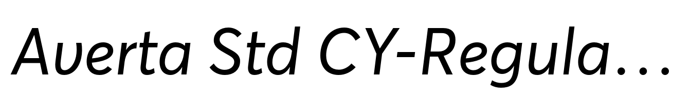 Averta Std CY-Regular Italic
